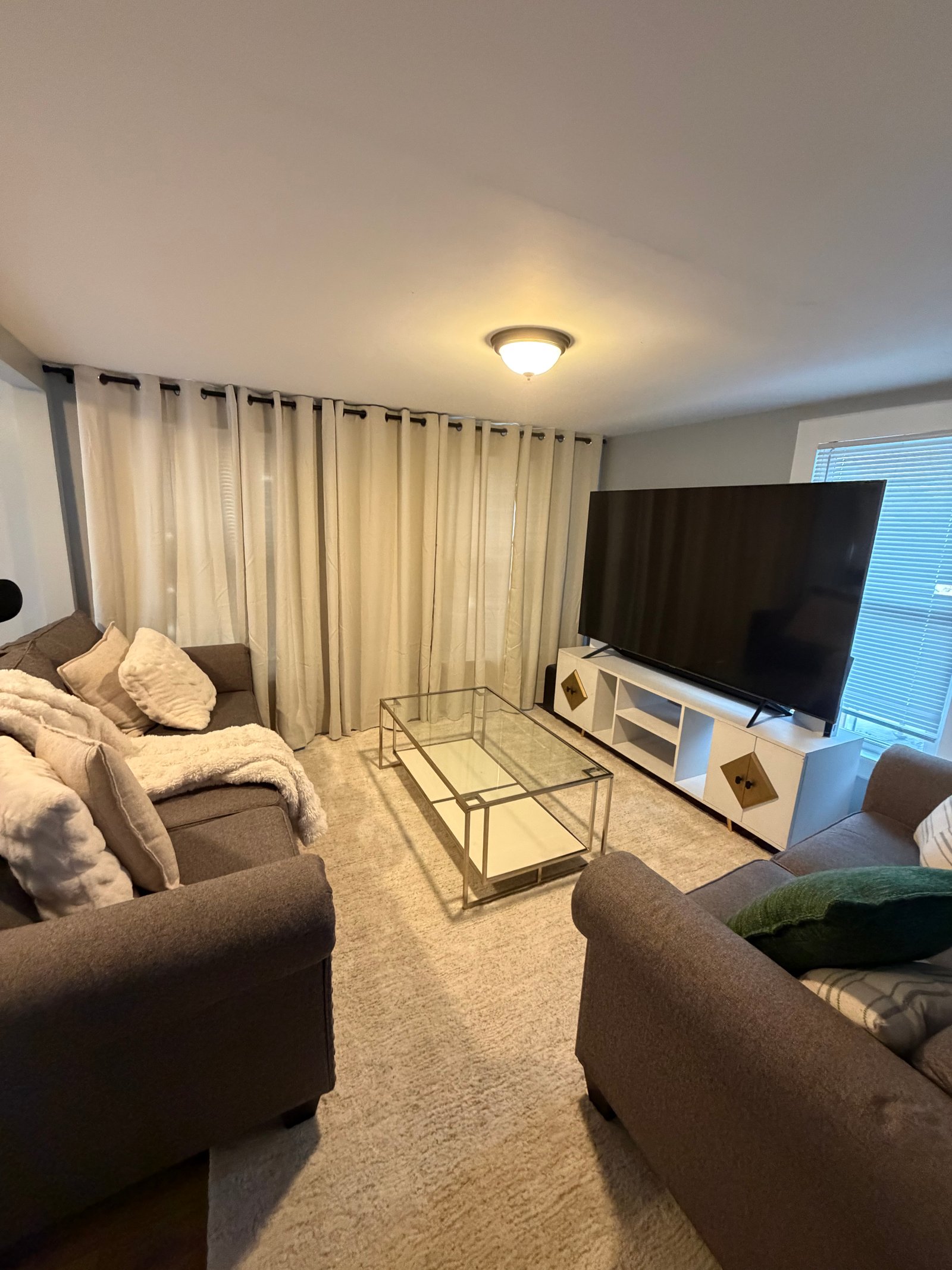 Clean kitchen sink and surrounding counter area